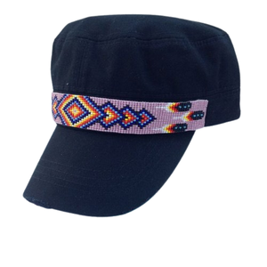 Elegante gorra con cuentas de semillas, diseño superior hecho a mano, gorra con cuentas de semillas, gorra de la mejor calidad, cuentas de semillas coloridas, gorra de peso ligero de fácil uso - Product Image 2