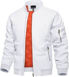 Chaqueta de los hombres Casual a prueba de viento Chaquetas de bombardero Cremallera completa Cortavientos Cálido Invierno Acolchado Abrigos chaqueta para los hombres - Product Image 1