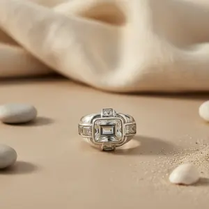 Anillos de Moda de Plata Chapados en Oro Rosa y Rodio para Mujer, con Incrustaciones de Circonita Cúbica, Joyería para Uso Diario - Product Image 2