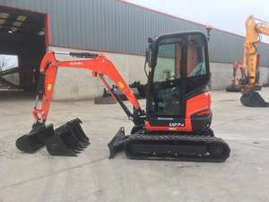 Para Kubota 1,2 Mini excavadora sobre orugas, buen estado, motor Isuzu usado de 5 toneladas Kyb, cilindro hidráulico de toneladas, peso operativo - Product Image 6