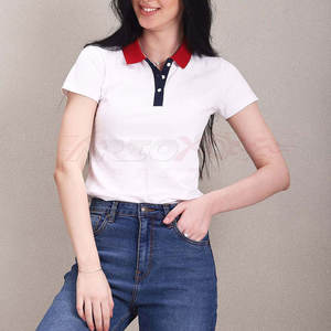 เสื้อโปโลเข้ารูปแบบคลาสสิกสำหรับผู้หญิงผ้าคอตตอนเนื้อนุ่มระบายอากาศได้ดีคอเสื้อแบบลำลองปรับแต่งโลโก้ได้ทุกวัน - Product Image 4