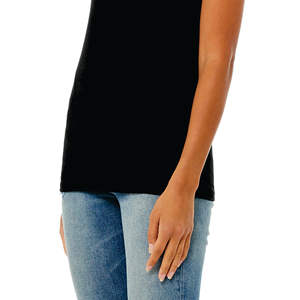 Airlume เสื้อยืดทรงสลิมฟิตของผู้หญิง,เสื้อคอตตอนปั่นได้32เดี่ยวสีดำ100% ออนซ์ยาวลำตัวไหล่4.2 - Product Image 5
