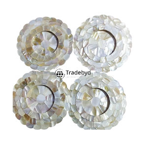 Posavasos con incrustaciones de nácar hecho a mano por Tradebyd Premium Table Decor para uso doméstico - Product Image 3