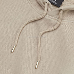 Venta al por mayor de peso pesado de los hombres de moda de invierno Sudadera con capucha logotipo personalizado en relieve bordado Technics liso teñido sudadera en blanco - Product Image 5