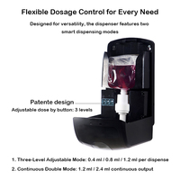 Distributeur de savon désinfectant pour les mains à dose réglable automatique 0,4 0,8 1,2 2,4 ml, capteur, écologique, usage hospitalier, mural