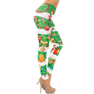 Mallas de Yoga para mujer, pantalones con estampado de sublimación de cintura alta, venta al por mayor - Product Image 5