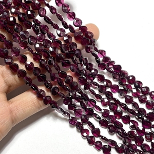 Cuentas de Briolette con forma de corazón facetado de granate rosa, cuentas de piedras preciosas naturales de 5-6MM para joyería - Product Image 2