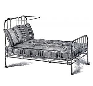 Lit en fer forgé avec table d'appoint/Vente en gros Plate-forme en métal noir stable à quatre baldaquins Lit double Queen King moderne en fer forgé - Product Image 6