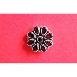 925 boucles d'oreilles en argent Sterling goujons faits à la main brun grenat fleur bijoux de mariage or naturel grenat élégant boucles d'oreilles - Product Image 3