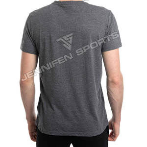 T-shirt personnalisé de haute qualité en tissu jersey texturé coton/polyester, col rond, impression numérique personnalisée, étiquette intérieure du col - Product Image 6