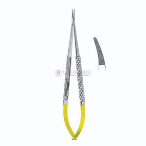 Micro porte-aiguilles manuels de qualité supérieure 0.3mm 18 cm / 7 ''Suture chirurgicale Microchirurgie fine Instruments médicaux ophtalmiques MOL - Product Image 1