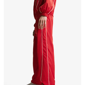 Pantalones deportivos de hombre tipo jogger, casuales, con cremallera, para gimnasio, entrenamiento, chándal, de alta calidad, de pierna ancha, lisos, estilo urbano, pantalones deportivos. - Product Image 5