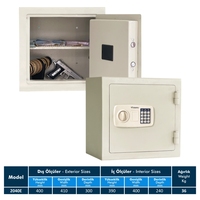 Kiratli 2040.E Elektronisches digitales Schloss Safe Stahl Home & Hotel Safe mit Box muster