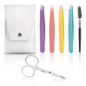 Ensemble de pinces à épiler de haute qualité avec logo personnalisé comprenant un étui pour un rangement et un voyage faciles - Product Image 1