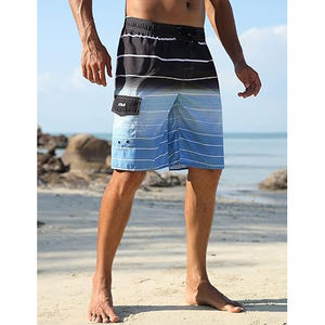 Pantalones cortos de playa de algodón 100% de peso pesado al por mayor, pantalones cortos deportivos cómodos para hombre, pantalones cortos hawaianos personalizados - Product Image 5