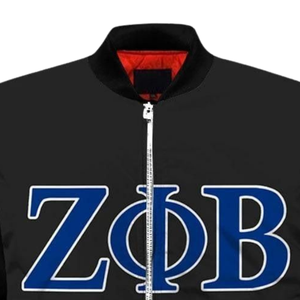 Chaqueta de Satén Zeta Phi Beta Sorority 1920 para Mujer, Azul y Blanco, Prenda Griega Premium, Bordado con el Escudo ZPB, Estilo Universitario - Product Image 5