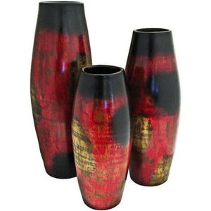 Jarrón de bambú ecológico con diseño único hilado para decoración de mesa de salón y exhibición artesanal hecha a mano - Product Image 1