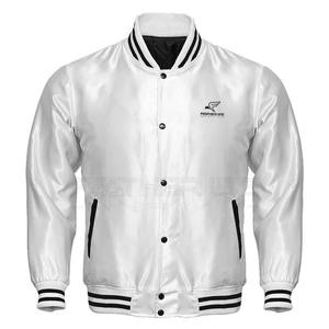 Chaqueta ligera de invierno con letras de satén hecha a medida, nuevo estilo, chaqueta con letras de satén para hombres - Product Image 1