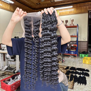 SHINHAIR vente en gros extensions vierges brutes vietnamiennes pas cher 12A faisceaux de cheveux humains bouclés profonds pour les femmes noires - Product Image 1