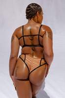 SHEMAX POLE DANCE SINNER-ensemble haut et bas en or ROSE