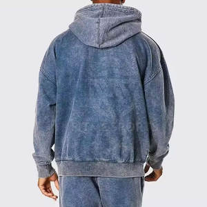 Fabrication pakistanaise sweats à capuche lavés à l'acide tenue décontracté sweats à capuche lavés à l'acide logo personnalisé sweats à capuche lavés à l'acide - Product Image 2