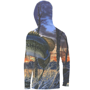 Custom Breathable UPF 50+ <b>UV</b> Protection Long Sleeve Hooded <b>T</b>-<b>Shirts</b> Men and Women Outdoor Sun Protection All-Day Outdoor Wear - Product Image 2