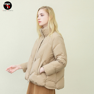 แจ็กเก็ตขนเป็ดฤดูหนาวสำหรับผู้หญิงระบายอากาศแขนยาวซิปไซส์ XL-ขายส่ง - Product Image 5