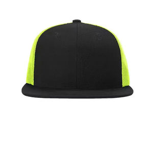 Sombrero de 5 paneles a la moda con logotipo bordado personalizado para hombre, gorra de camionero de malla de gamuza, parche tejido de alta calidad, sombrero deportivo negro Richardson - Product Image 3