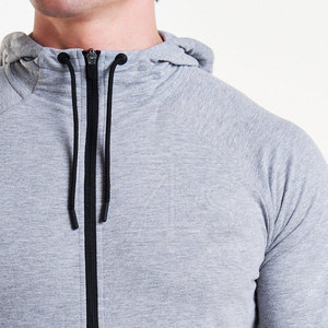 Alta calidad 100% algodón invierno hombres gimnasio Fitness cremallera sudaderas ligero transpirable secado rápido al por mayor - Product Image 4