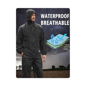 Traje de lluvia Chaqueta impermeable y pantalón impermeable para hombres y mujeres Traje de lluvia transpirable para todo deporte al aire libre Anti-tormenta para exteriores - Product Image 5