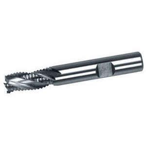 8766 25 Fraise cylindrique à dégrossir, connexion Weldon, 4 dents, acier HSS-E 8% Cobalt, revêtement Altin, queue de 10 mm, série courte - Product Image 1