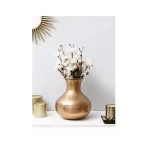 Decoración de mesa de sala de estar pulida en oro, florero de Metal, florero de Metal tradicional, embalaje Premium por decor Impex - Product Image 3