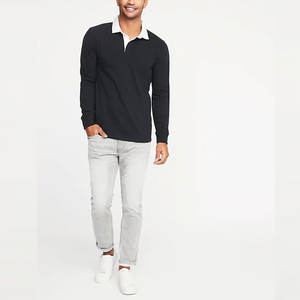 Top classement nouveau style vente chaude hommes polo à manches longues durable confortable séchage rapide polos avec logo personnalisé - Product Image 6