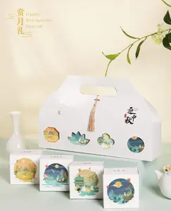 TRIHO TRb- 1485ขนมไหว้พระจันทร์เค้กบิสกิตกล่องที่มีภาชนะให้บริการ - Product Image 1