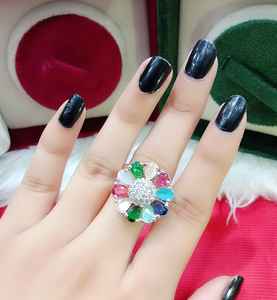 Anillo de moda de piedra Monalisa de diseño Vintage para mujeres y niñas, joyería de latón de moda, producto a granel personalizable - Product Image 2