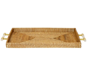 <b>Large</b> Selling Natural Bamboo Wicker Rattan Tray with High Rim Kitchen Ware Home Accessories Decor Handicraft - Product Image 3