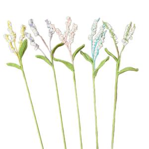 Bouquet de fleurs artificielles réalistes au crochet, fausses tiges de Smartweed pour arrangements floraux à la maison, mariage ou fête - Product Image 5