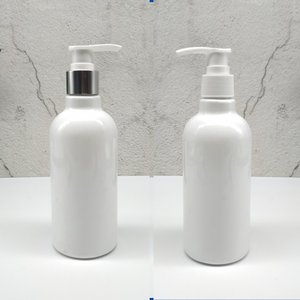 Bouteilles cosmétiques PET en porcelaine blanche à col haut OEM 250ml 24mm 22g pompe en plastique pour shampooing crème pour le corps nettoyant pour le visage vente en gros - Product Image 4