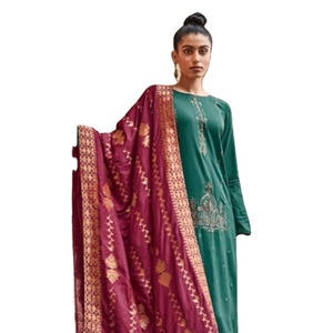 Nuevo Salwar Kameez Pakistaní Original de Dhwaja Export, Multicolor, Viscosa Mishmash con Bordado, con Dupatta para Mujer - Product Image 2