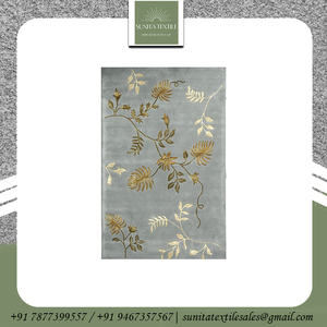 Latest Eco-Friendly Designer Silk Carpet Hand <b>Tufted</b> Office Carpet for Praying or Room Space Abstract Pattern Machine Made - Product Image 2