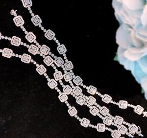 18K <b>silver</b> plated moissanite Diamond Tennis Bracelet with round\square Diamond Bracelets & <b>Bangles</b> <b>for</b> <b>women</b> - Product Image 5