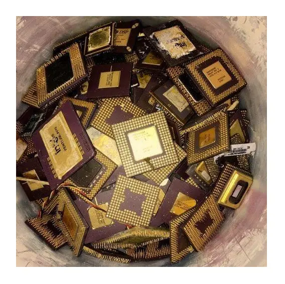 Gold Ceramic Cpu Scrap CPU Processor Scrap con pines dorados para la venta