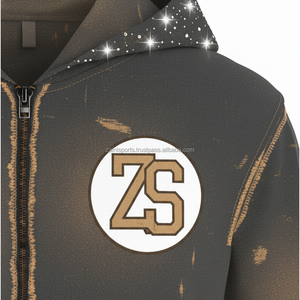 Survêtement à fermeture éclair en polaire de qualité supérieure 380 GSM ensemble de survêtements à capuche et de jogging d'hiver épais en tissu doux conception de logo personnalisé survêtements grande taille - Product Image 6