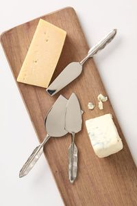 Derniers couteaux à fromage en résine époxy de haute qualité et manche en bois d'acacia, ensemble de couteaux à fromage en acier inoxydable - Product Image 4