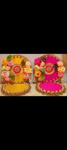 ของตกแต่งงานประดิษฐ์แบบดั้งเดิม งานแฮนด์เมด ลายรังโกลี พู่ห้อยประดับเทียนทีไลท์ สำหรับตกแต่งเทศกาลดีวาลี - Product Image 4