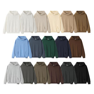 Ropa de calle Oversize Custom Logo Drop Shoulder Algodón Poliéster Alta calidad Unisex Fabricante 350 Gsm Fleece Heavy Hoodie - Product Image 2