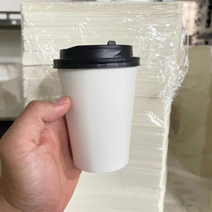 Vaso de Papel Desechable Ecológico GREEN NEST con Recubrimiento de PE de Pared Simple para Bebidas Calientes y Frías, Café, Té, Envases para Llevar - Product Image 1