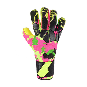 Vente en gros de 1 paire de gants de gardien de but professionnels avec paume en latex respirante et antidérapante pour l'entraînement et les matchs - Product Image 2