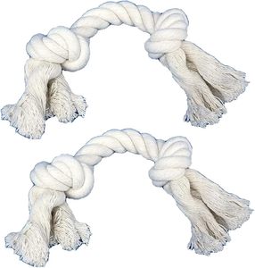 ของเล่นสำหรับสุนัขเชือกสำหรับฟันของเล่นทางทันตกรรมแบบ2ปมเชือกสำหรับเคี้ยวของเล่นสำหรับสุนัขก้าวร้าวหลายสี - Product Image 5