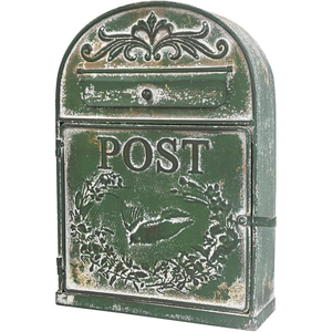 Boîte aux lettres de style campagnard, en métal vintage, à fixer au mur, boîte aux lettres en fer bleu, vente en gros, décoration intérieure et extérieure, prix d'usine - Product Image 4